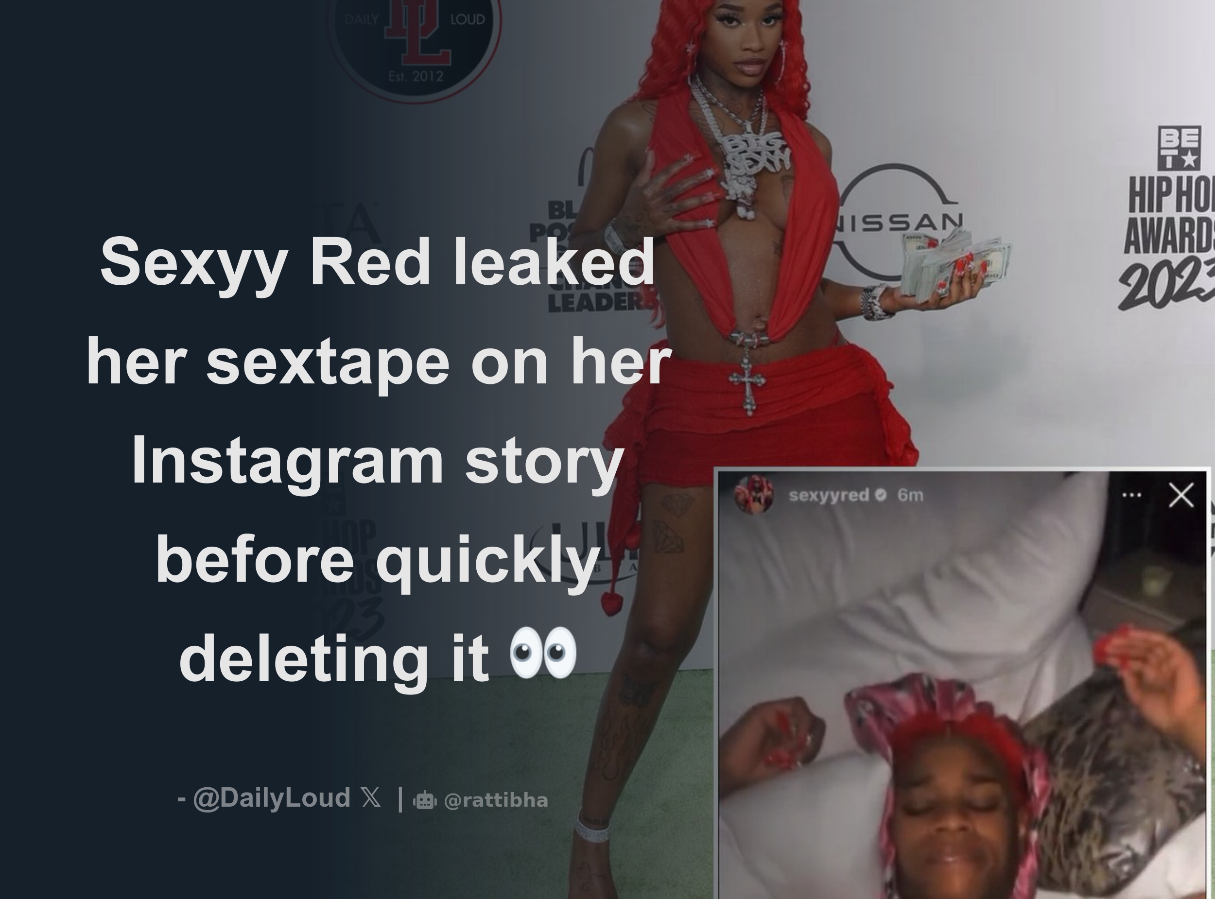 Sexyy Red leaked her sextape on her Instagram story before quickly deleting  it 👀 - Download Tweet Image from Daily Loud @DailyLoud - Rattibha