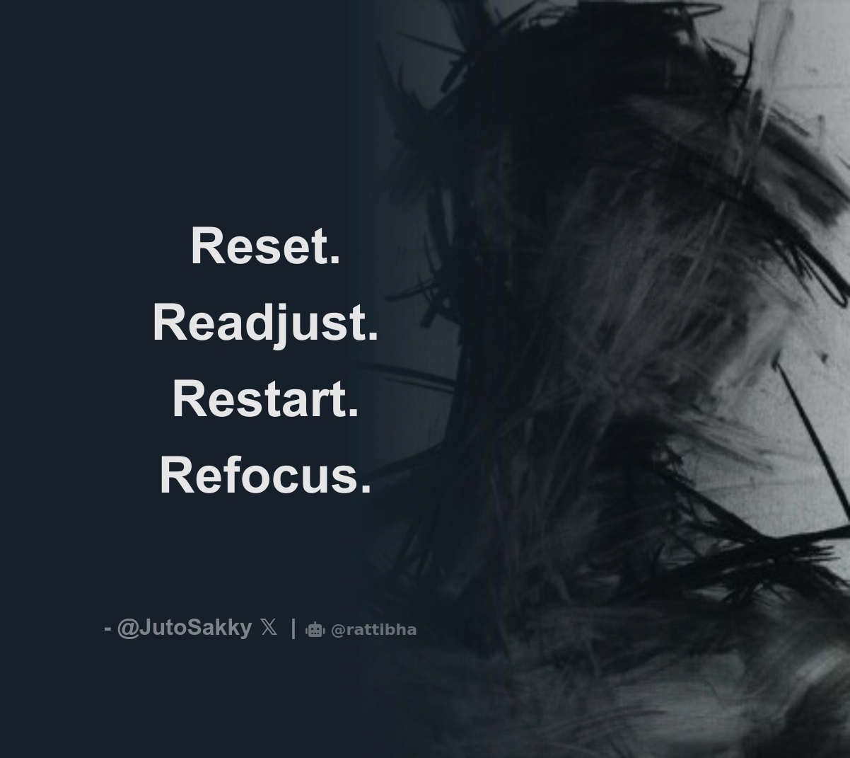 Reset. Readjust. Restart. Refocus. - Download Tweet Image From Juan ...