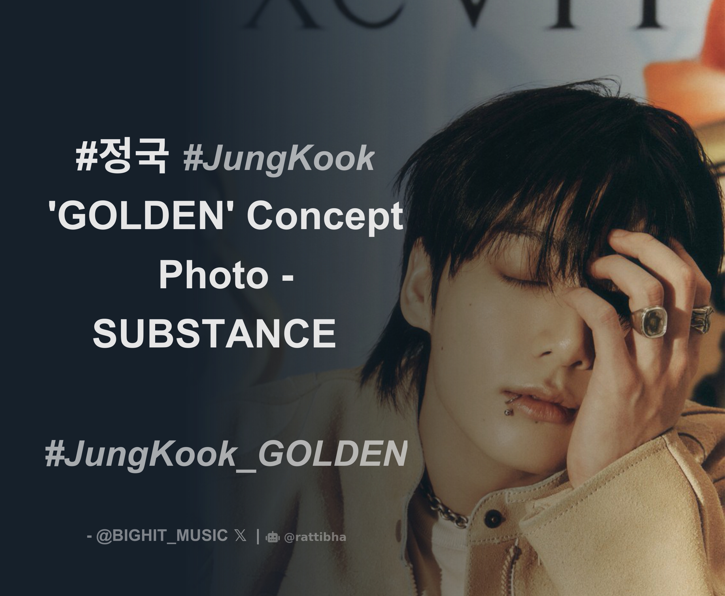 BIGHIT MUSIC on X: #정국 #JungKook 'GOLDEN' Concept Photo - SUBSTANCE  #JungKook_GOLDEN  / X