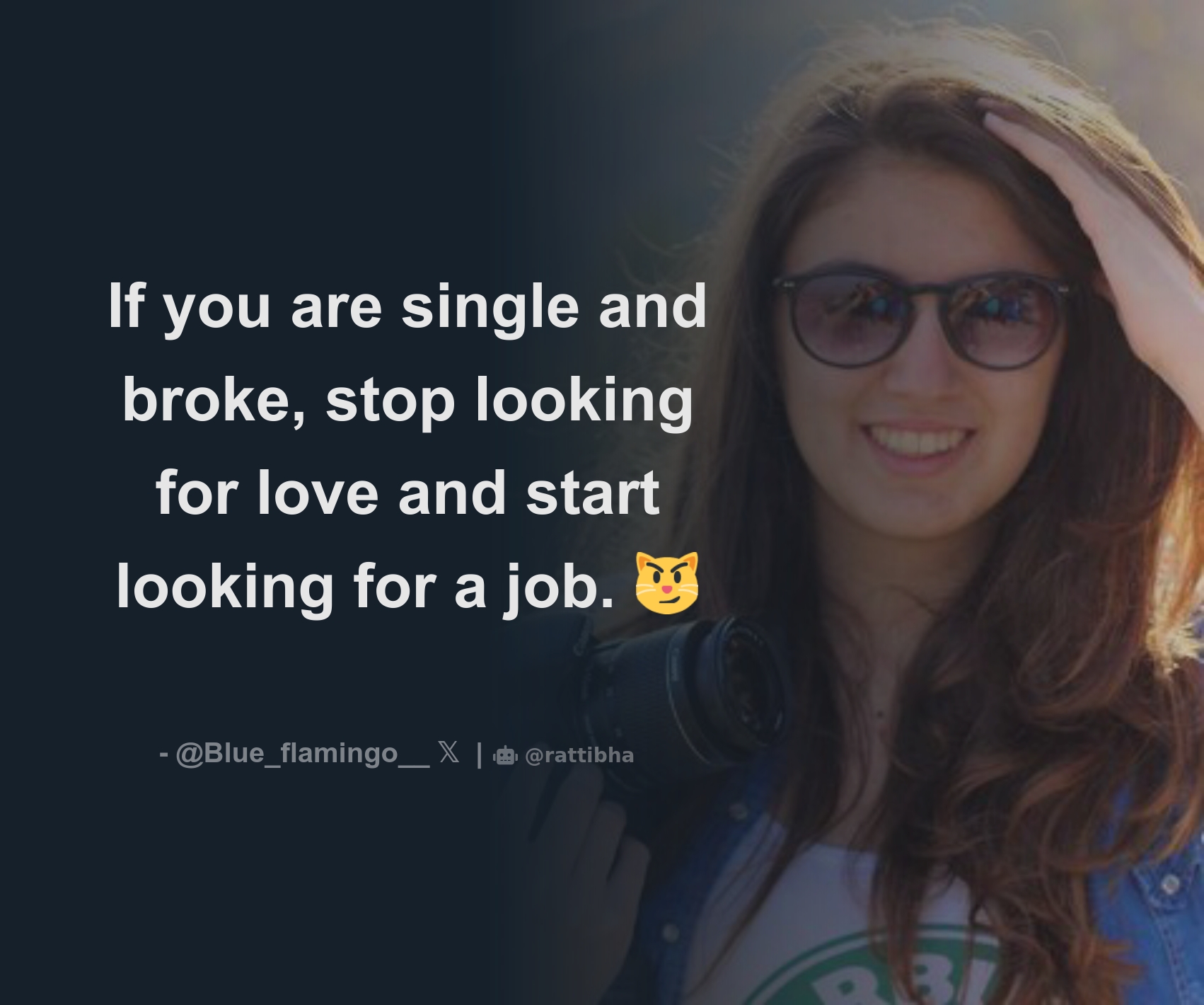 If you are single and broke stop looking for love and start looking