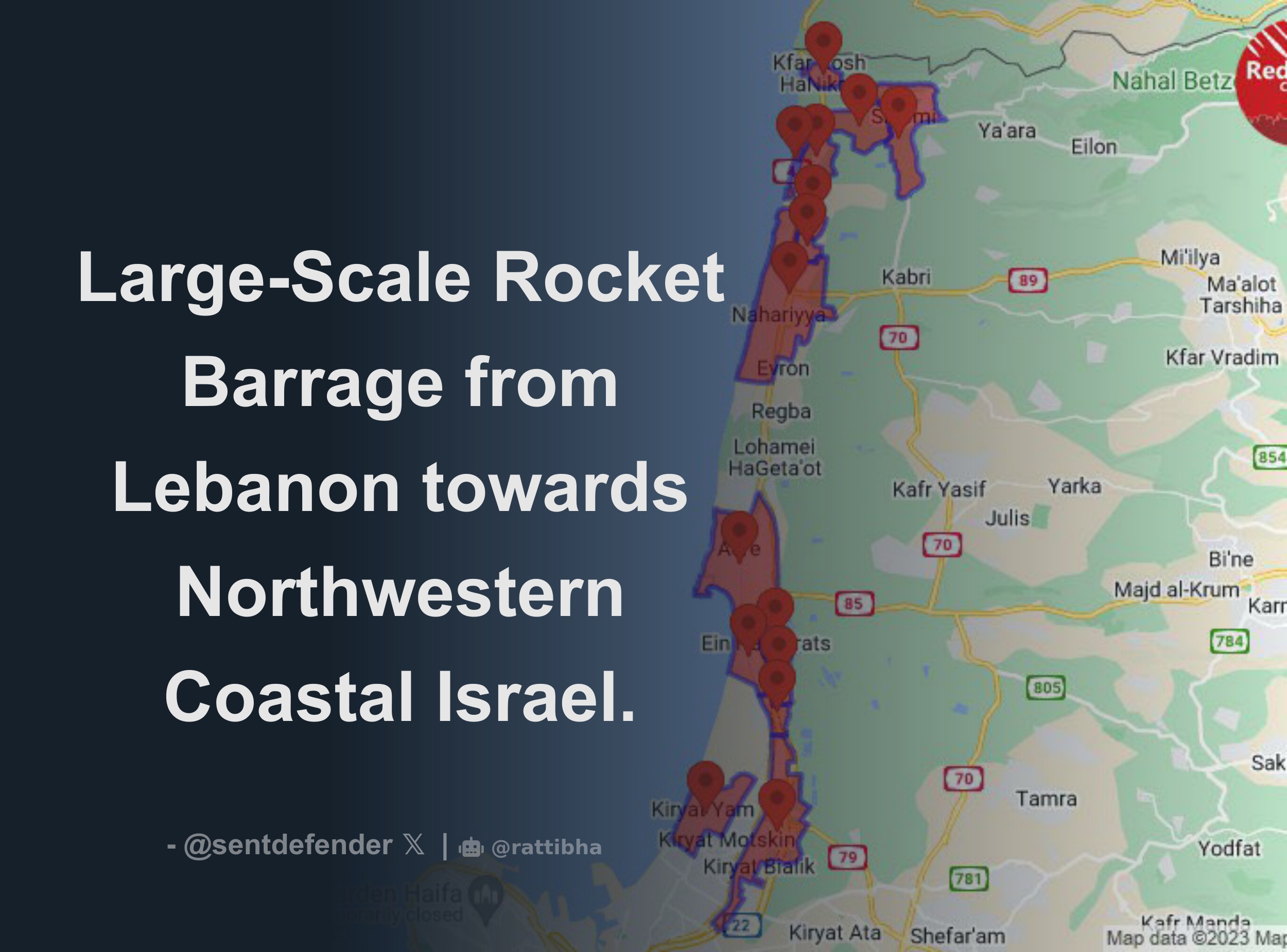 Large-Scale Rocket Barrage From Lebanon Towards Northwestern Coastal ...