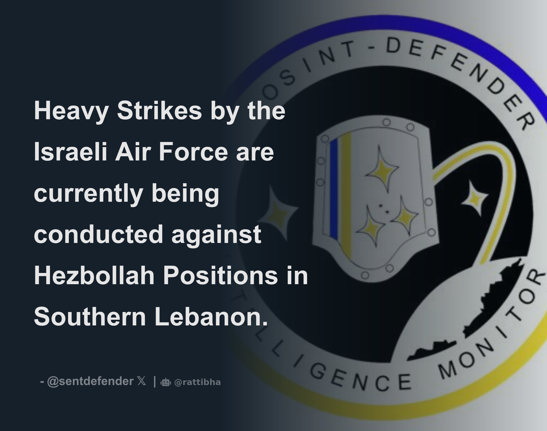 Heavy Strikes by the Israeli Air Force are currently being conducted