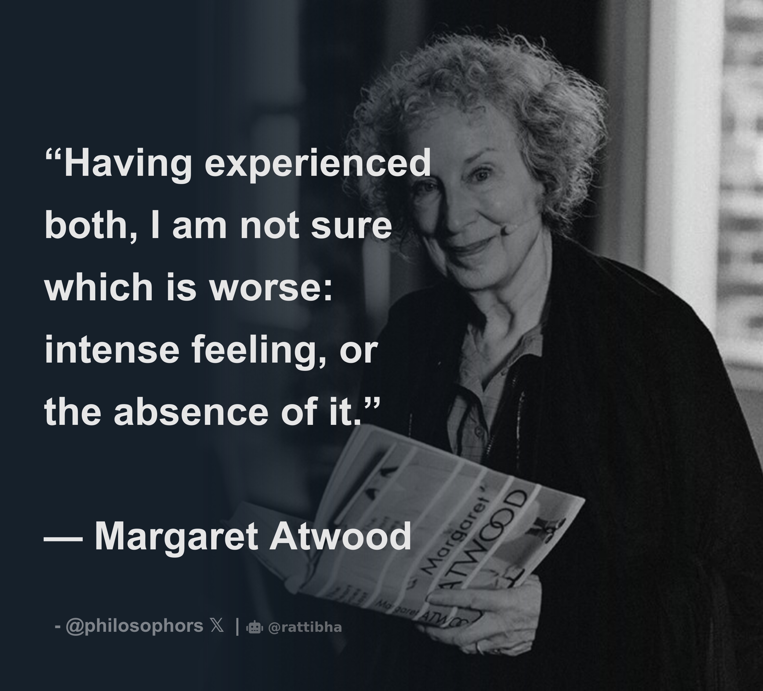 “Having experienced both, I am not sure which is worse: intense feeling ...