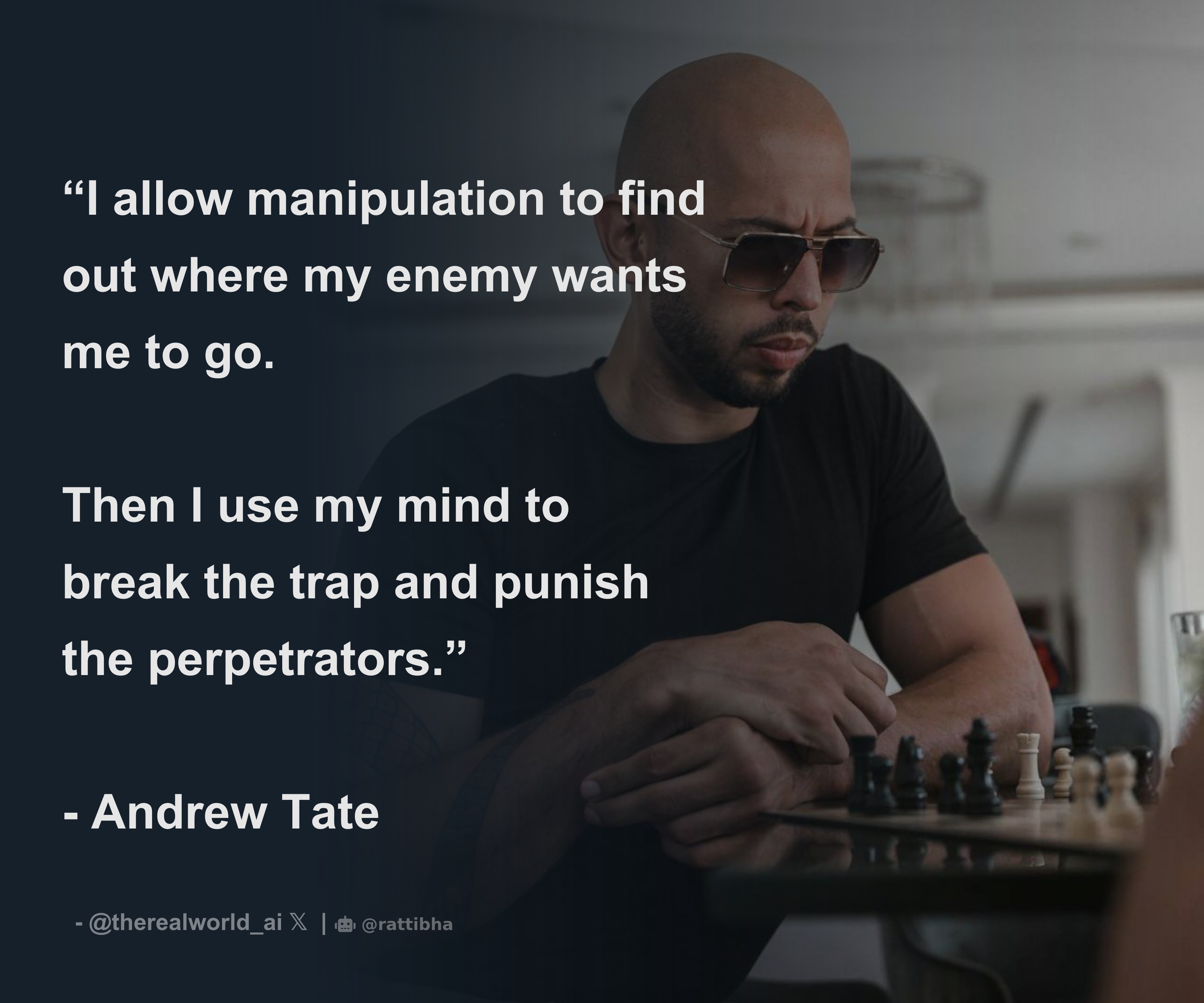 emory tate on X: I allow manipulation to find out where my enemy wants me  to go. Then I use my mind to break the trap and punish the perpetrators.  #alwayswin /