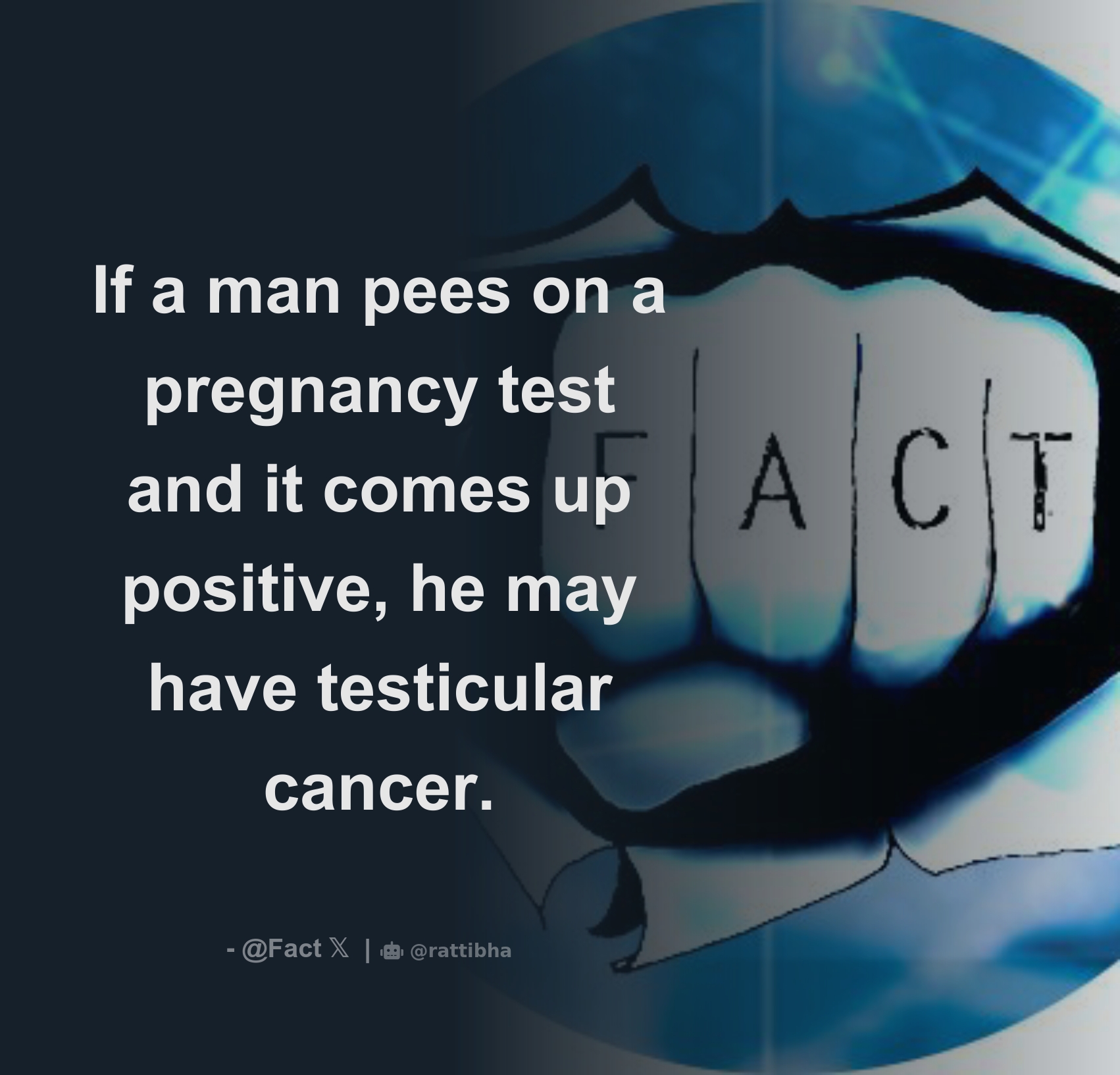 If A Man Pees On A Pregnancy Test And It Comes Up Positive He May Have Testicular Cancer 