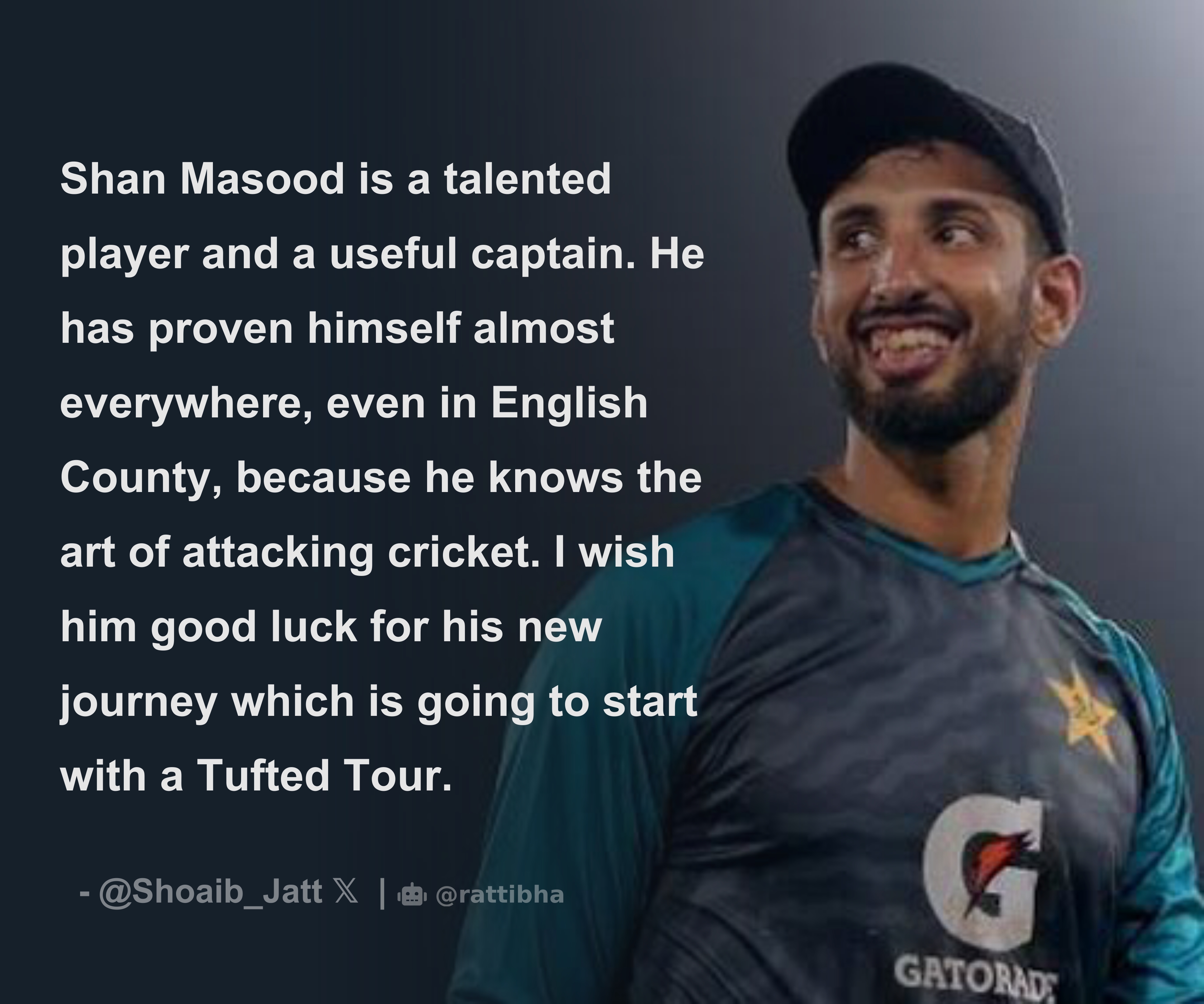 Shan Masood is a talented player and a useful captain. He has proven ...