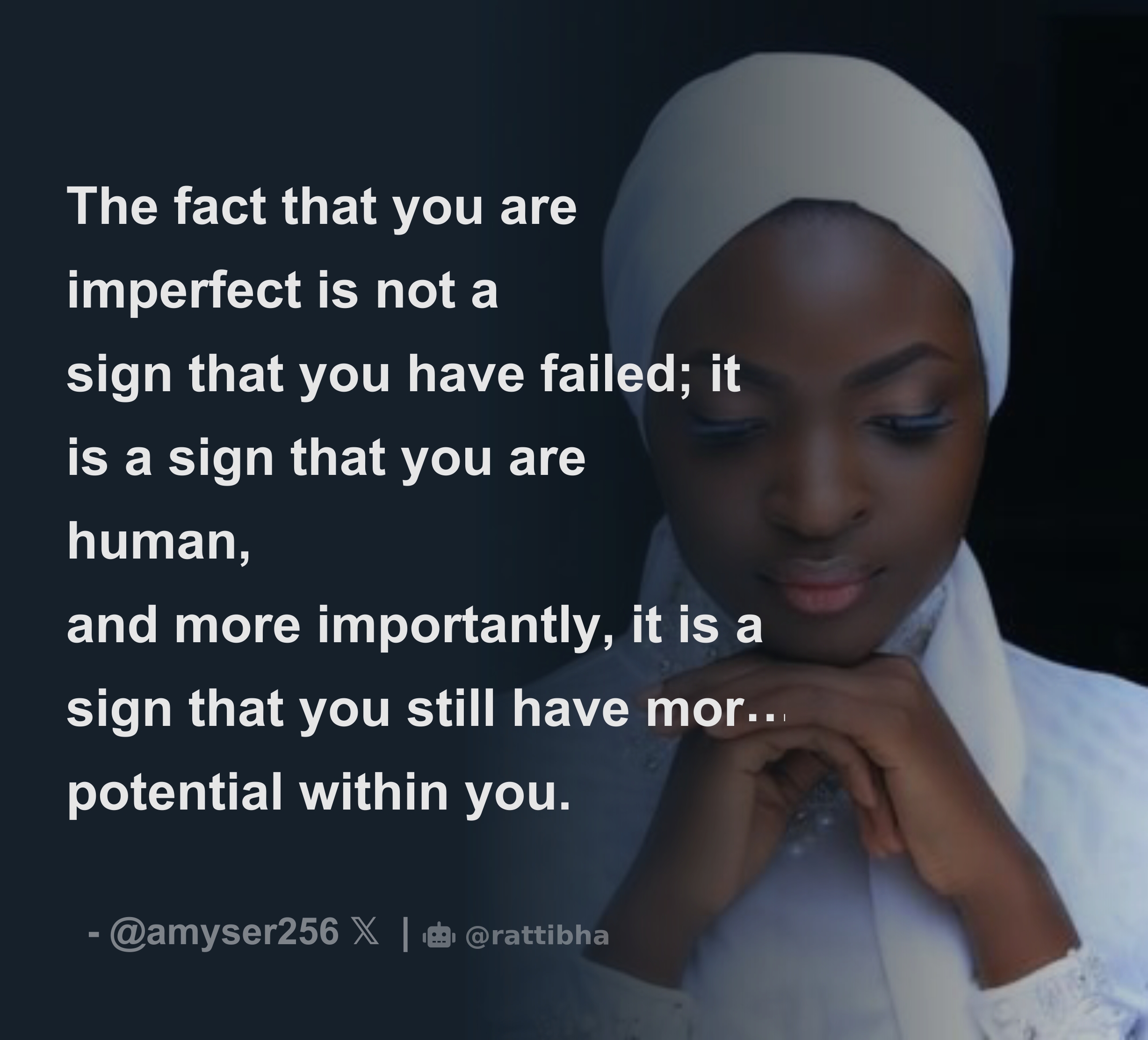 The fact that you are imperfect is not a sign that you have failed; it ...