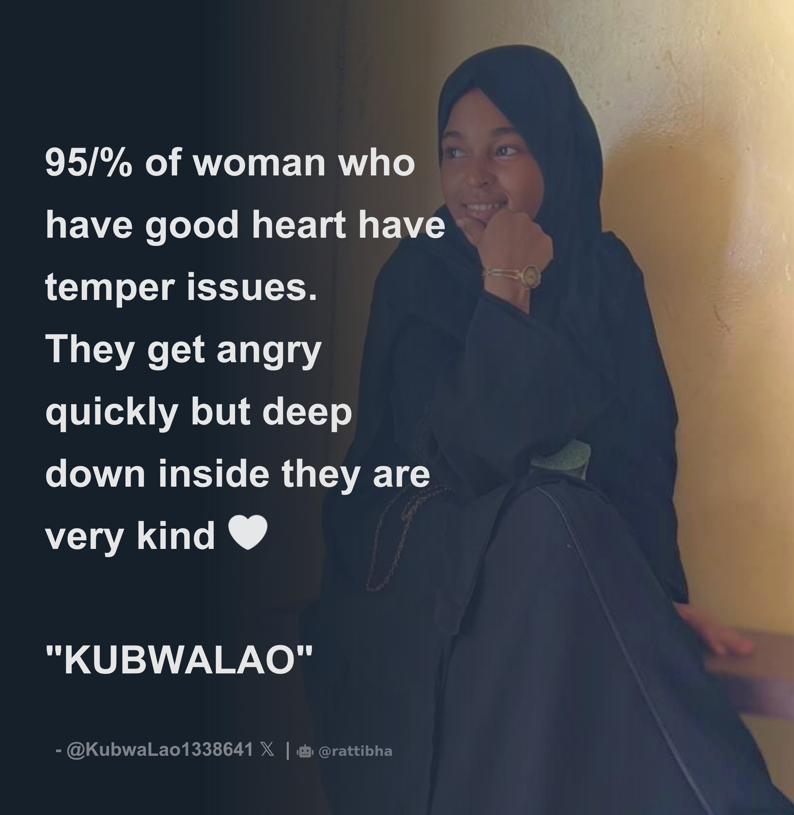 95 of woman who have good heart have temper issues they get angry