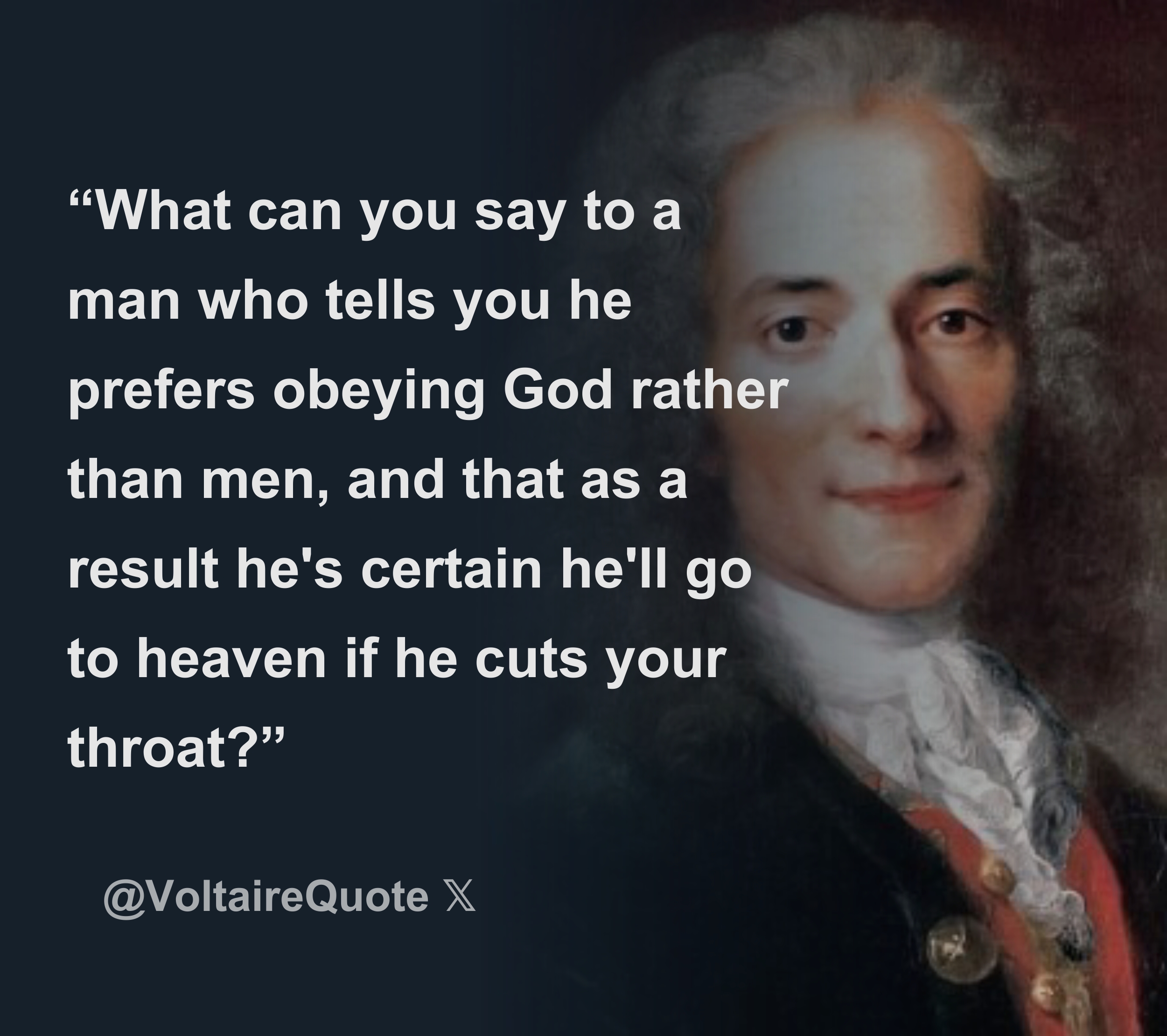 “What can you say to a man who tells you he prefers obeying God rather ...