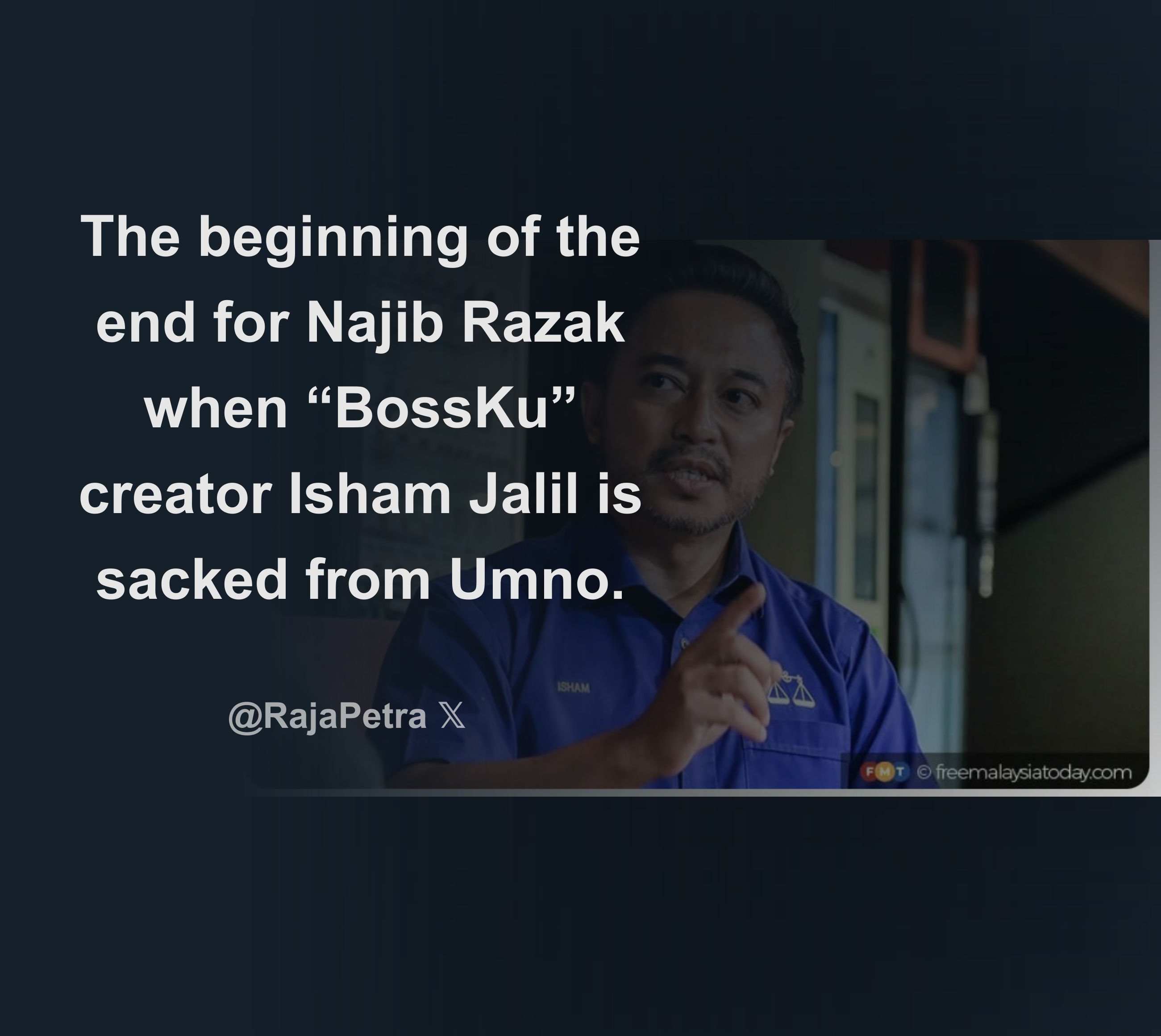 The Beginning Of The End For Najib Razak When Bossku Creator Isham