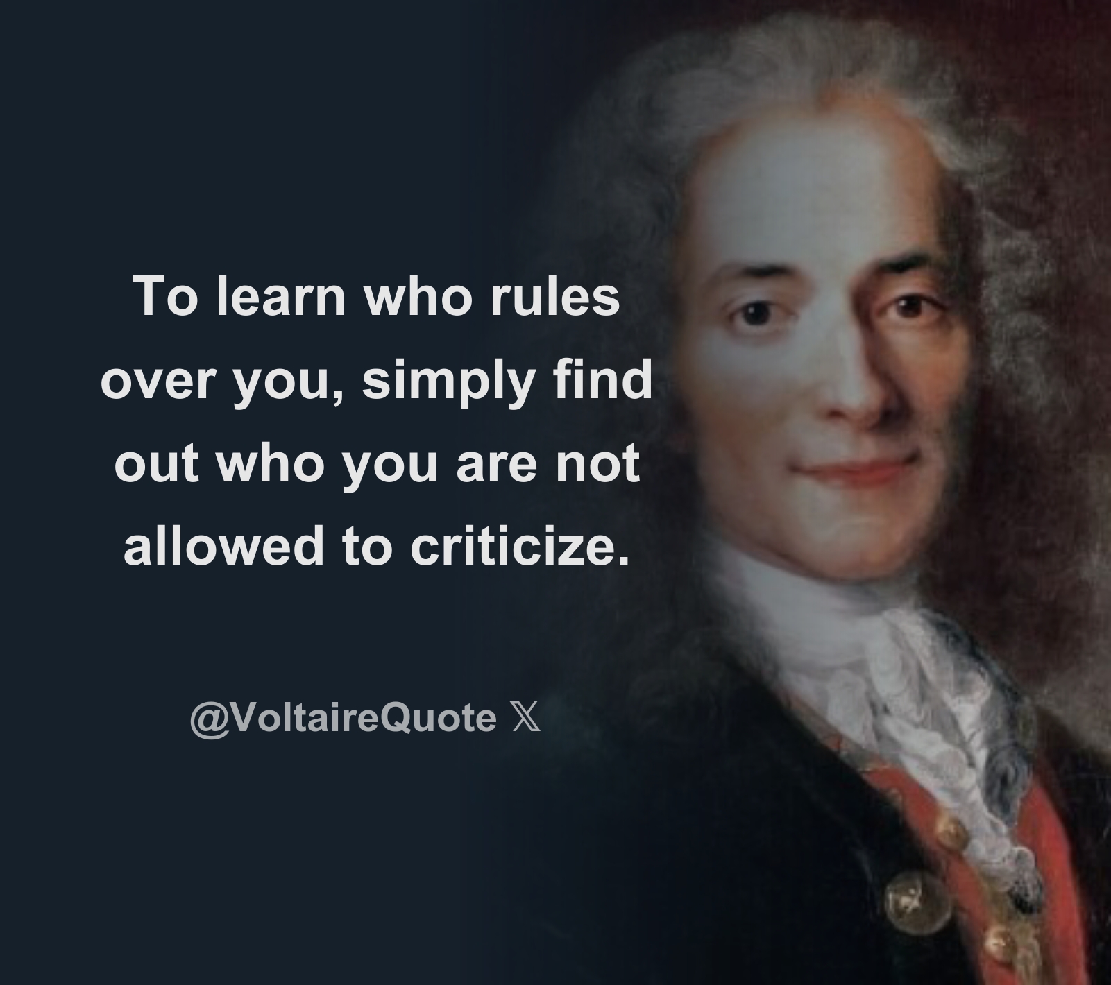 To learn who rules over you simply find out who you are not allowed to