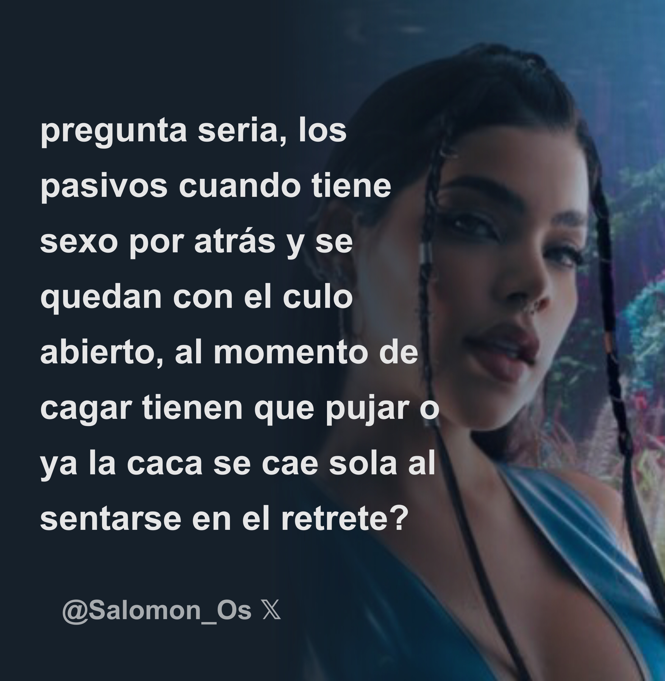 yosoymiamia pregunta seria, los pasivos cuando tiene sexo por atrás y se  quedan con el culo abierto, al momento de cagar tienen que pujar o ya la  cac - Download Tweet Image