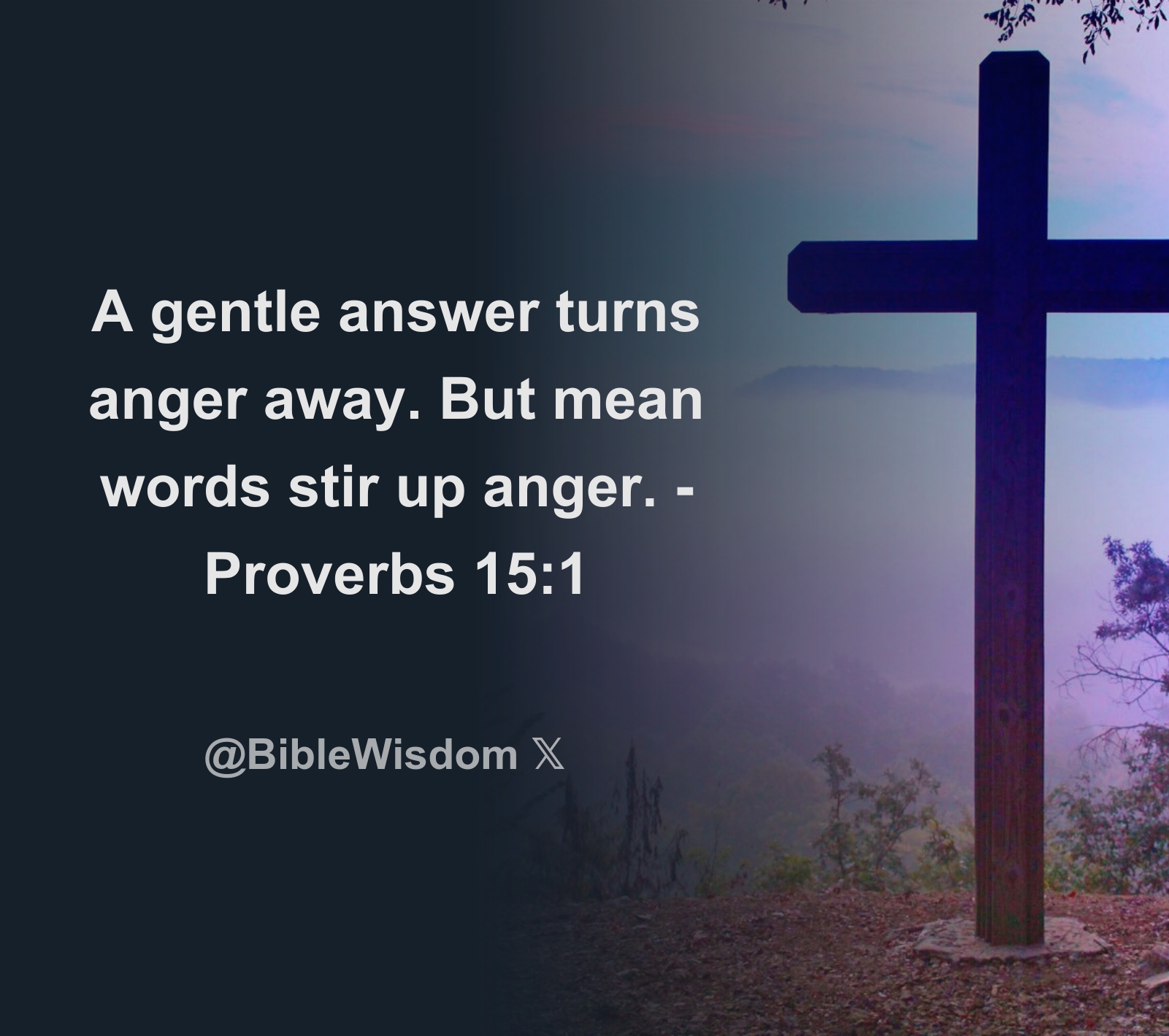 A gentle answer turns anger away. But mean words stir up anger ...