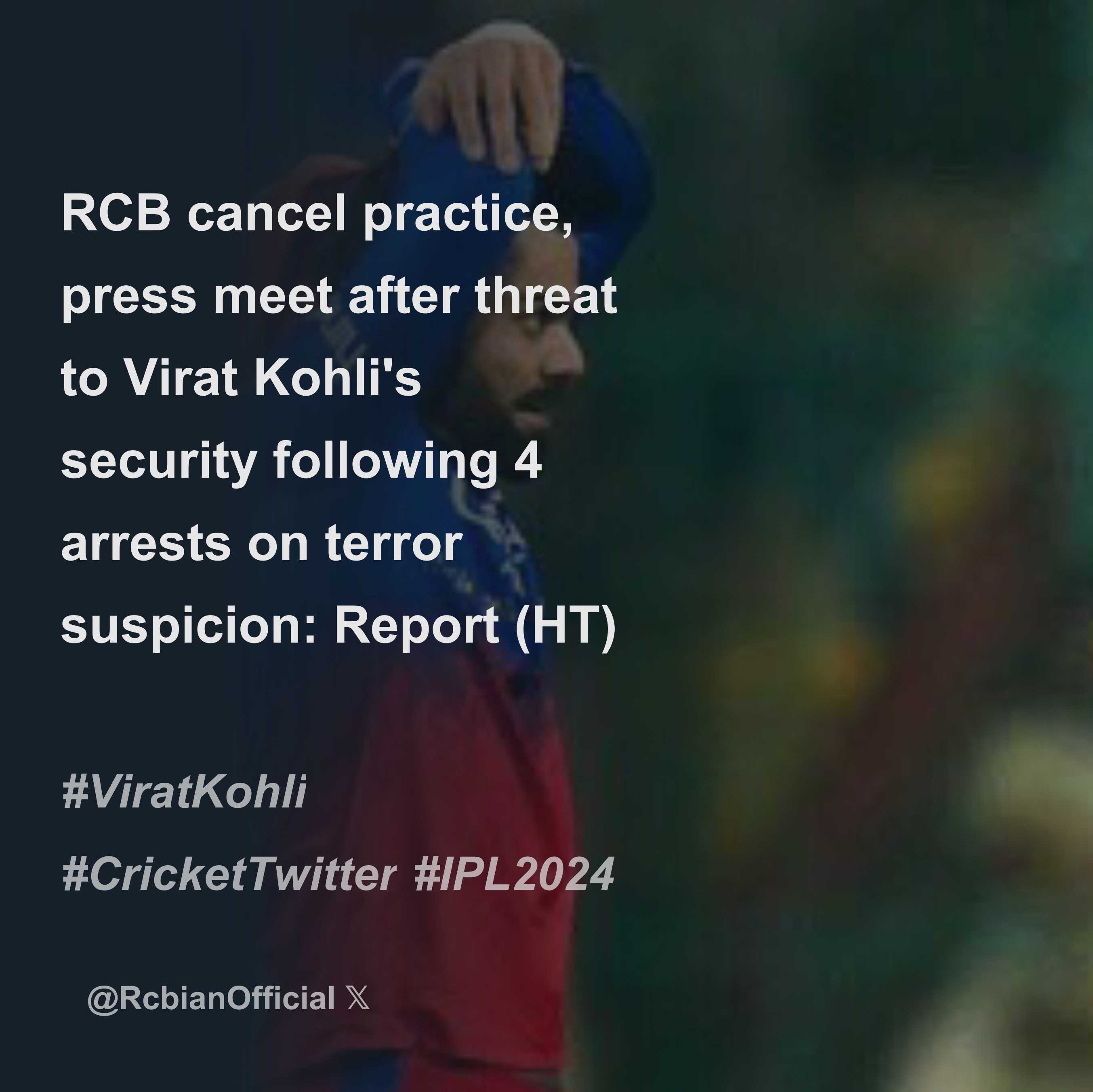 Rcb Cancel Practice Press Meet After Threat To Virat Kohlis Security